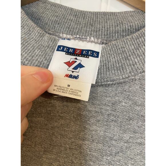 Vintage Iowa Hawkeyes Crewneck Sweatshirt Unisex Medium Gray Embroidered - Picture 4 of 5